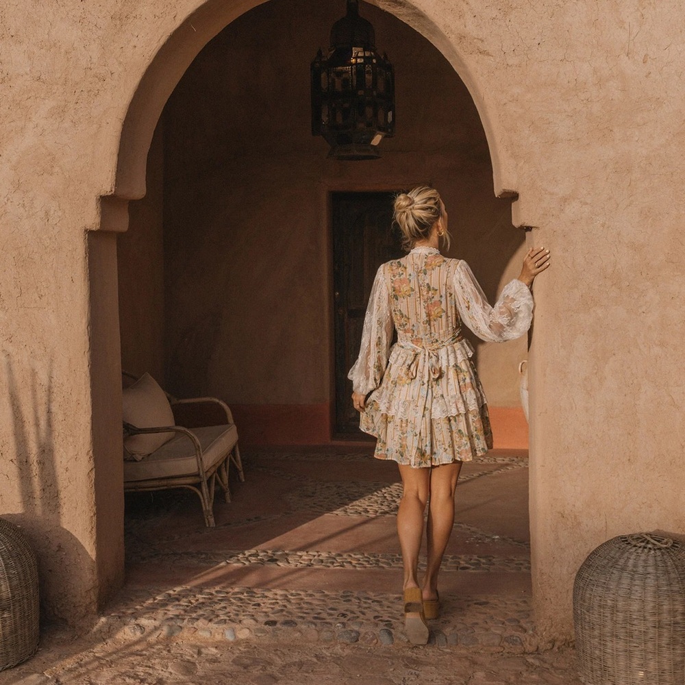Spell And The Gypsy x Lisa Danielle garden rose mini dress M - Picture 3 of 11